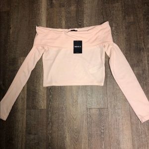 Brand New Off The Shoulder Cropped Shirt
